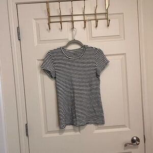 J. Crew Navy and White Striped Tee